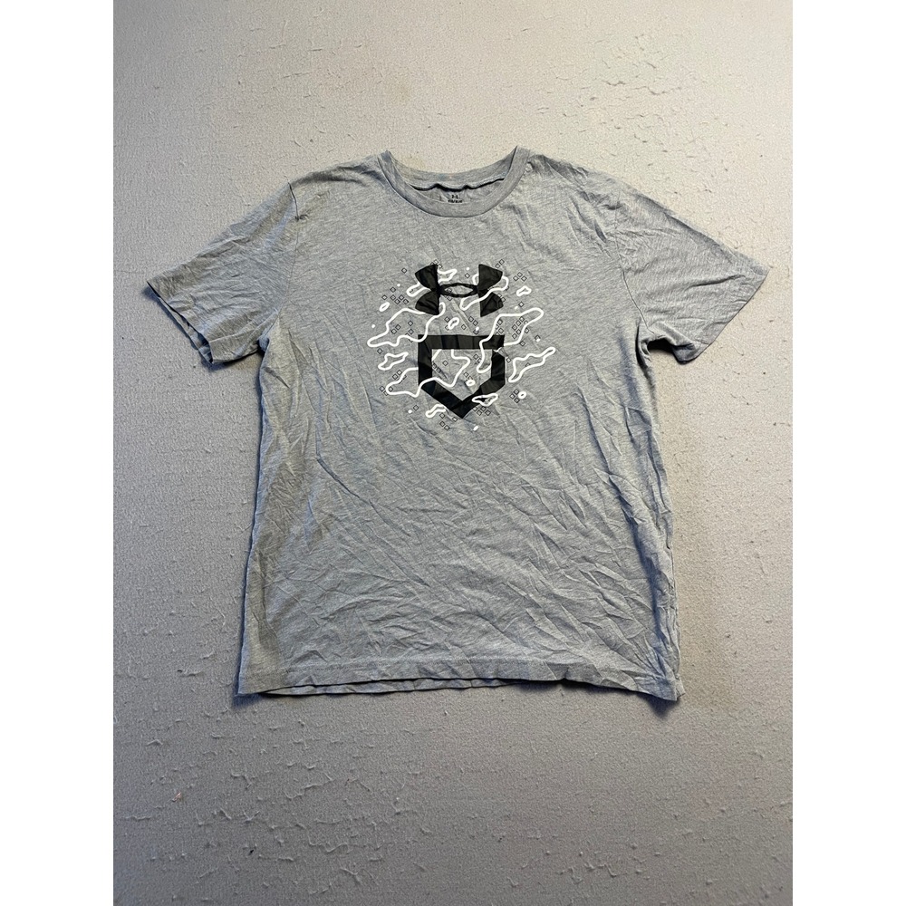 Under Armour T-Shirt Jersey Heather Gray Large Boys